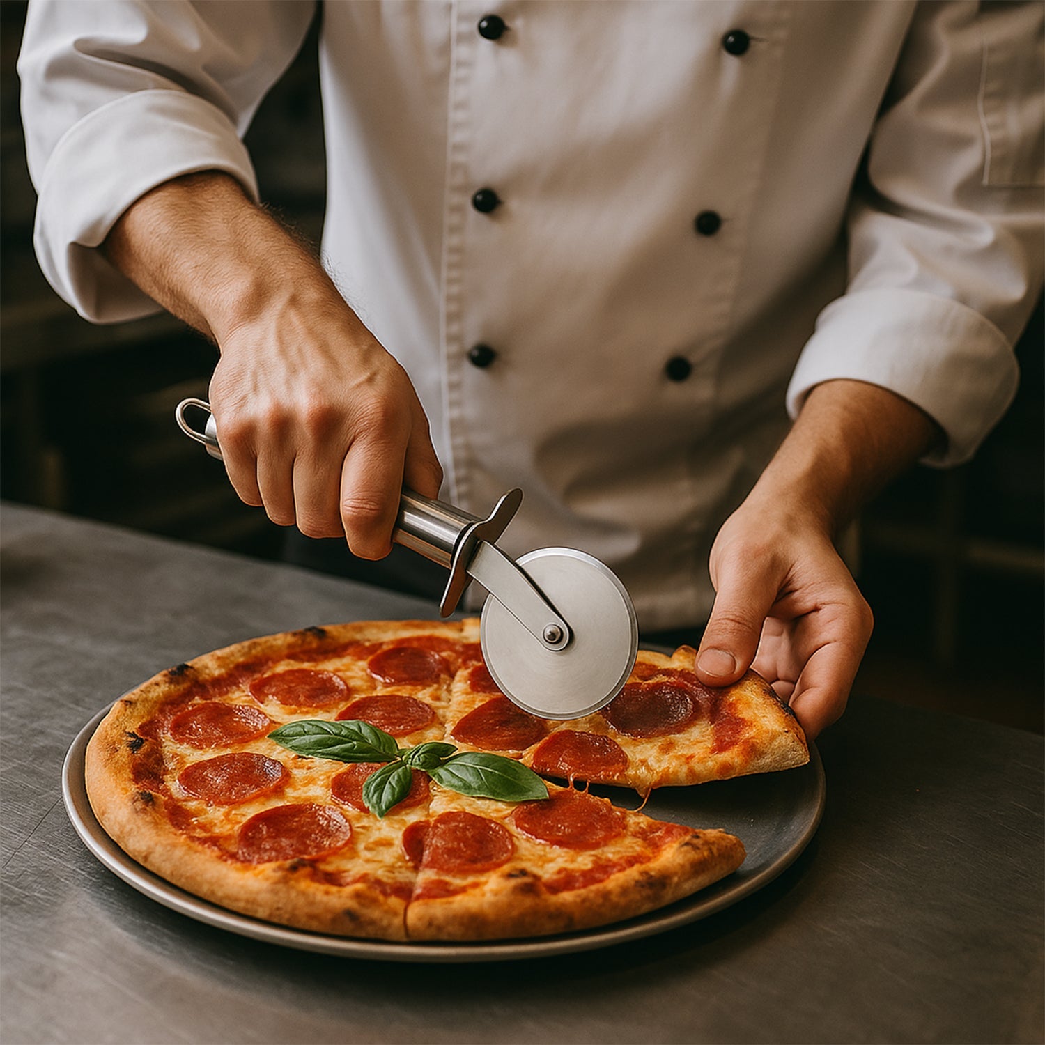 Premium Stainless Steel Pizza Cutter Wheel with Sharp Blade Premium Stainless Steel Pizza Cutter Wheel with Sharp Blade